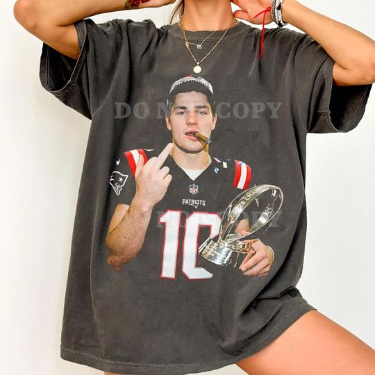Discover Drake Maye Middle Finger Shirt, New England Football Tee