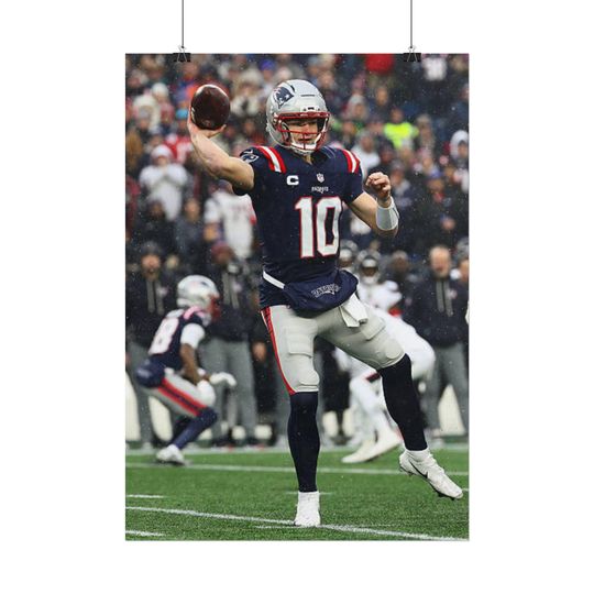 Discover Drake Maye Poster Print (Canvas, Wood Metal Frame availbl, Mug, Shirt, 5x7, 24x36, 8x12)