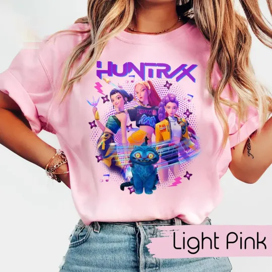 Discover Kpop Demon Hunter T-Shirt,  Huntrix Members Merch, Rumi Mira & Zoey Shirt