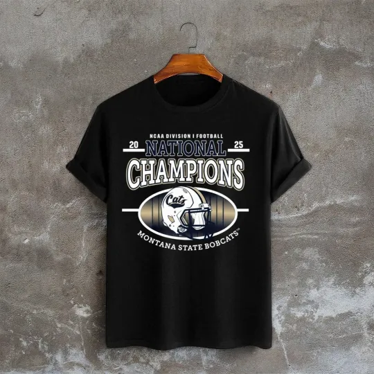 Discover Montana State Bobcats Football 2025 FCS National Champions T-Shirt