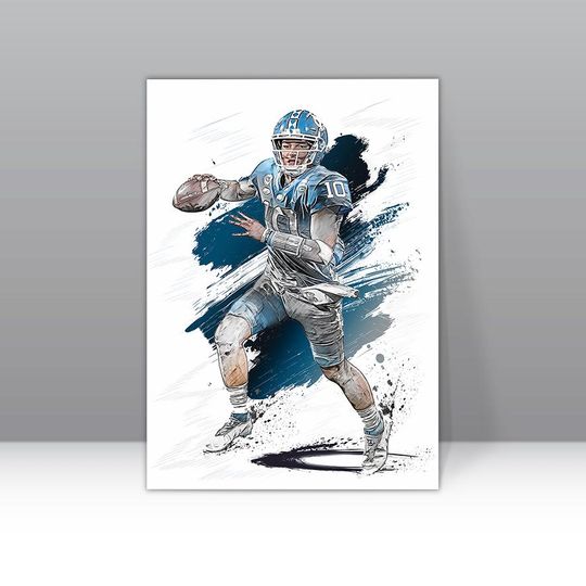Discover Drake Maye Poster Tar Heels Canvas Football Wall Art football Player Framed Canvas Print Sports Home Decor A104