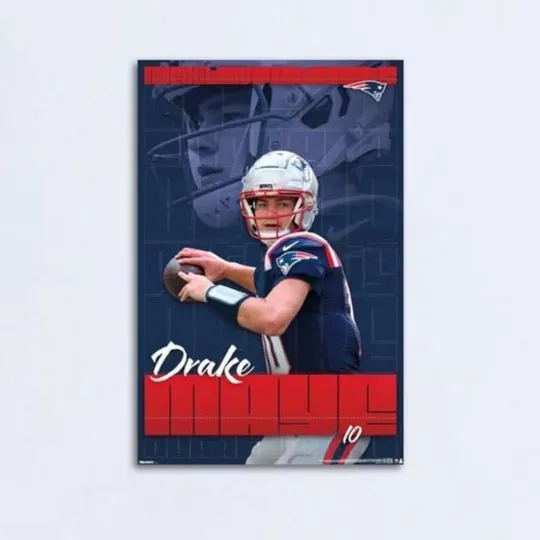 Discover football New England Patriots - Drake Maye Poster, Wall Art - Unframed