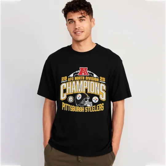 Discover Pittsburgh Steeler AFC North Division Champions Helmet T-Shirt