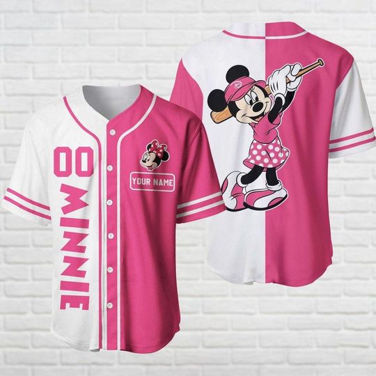 Discover Personalized Minnie Mouse Baseball Jersey Shirt for Minnie Fans
