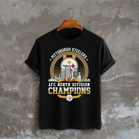 Discover Pittsburgh Steeler 2025 AFC North Division Champions T-Shirt
