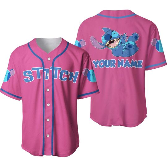 Discover Personalized Stitch Baseball Jersey Shirt, Stitch Lover Baseball Jersey, Stitch Fan Baseball Jersey