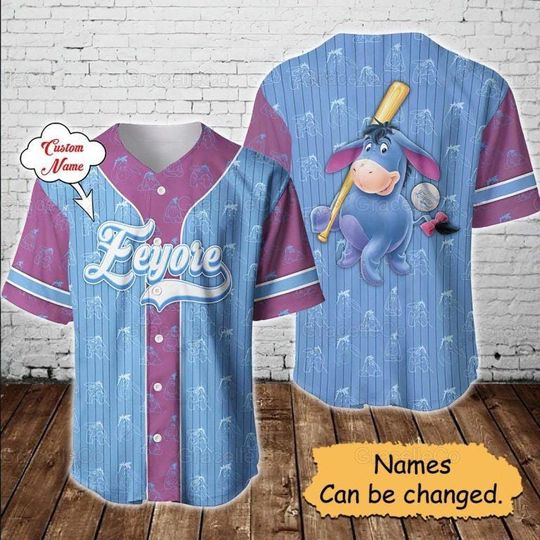 Discover Personalized Eeyore Baseball Jersey Shirt for Fans