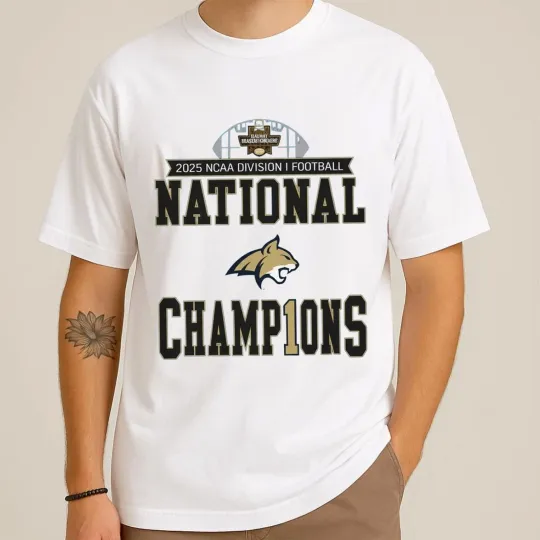 Discover Montana State Bobcats 2025 NCAA FCS Football National Champions TShirt