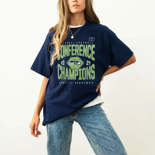 Discover Seattle Seahawks 2025 Conference Champions T-Shirt