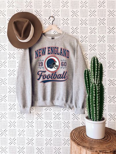 Discover New England Football 2026 Retro Sweatshirt, New England Football Fan Gift Sweater, New England Football Game Day Outfit, Football Lover Gift