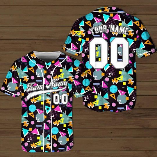 Discover Personalized Vintage Tie-Dye Baseball Jersey for Fans, Custom 80s 90s Baseball Shirt