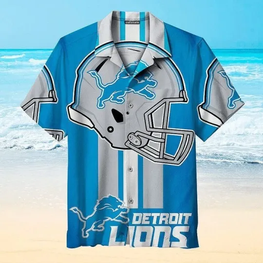 Discover Detroit Football Helmet Pride Hawaiian Shirt