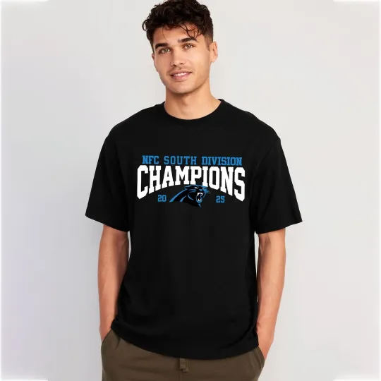 Carolina Panthers NFC South 2025 Champions T-Shirt