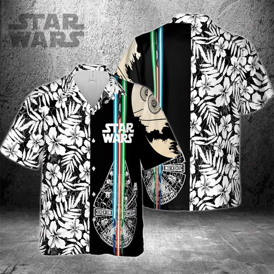 Discover Star Wars Summer Beaches Hawaiian Shirt Short Sleeve Button Down Tropical Aloha Shirt