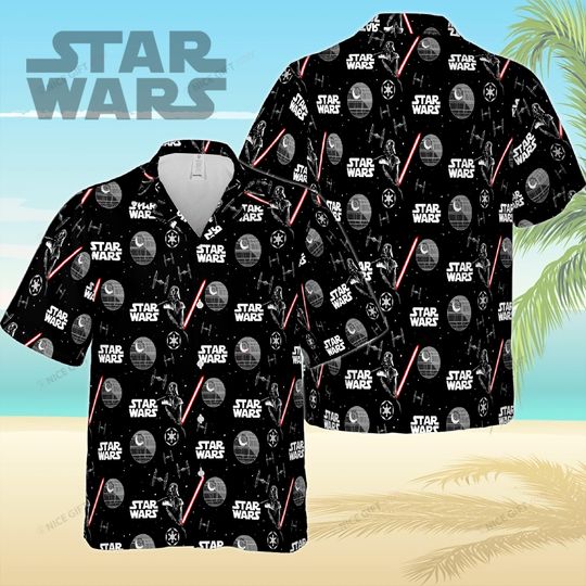 Discover Star Wars Summer Hawaiian Shirt, Short Sleeve Button-Down, Tropical Beach Vibe