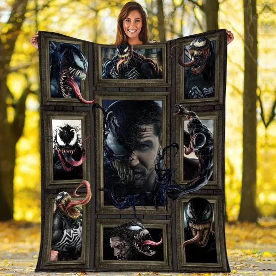 Venom Fleece Blanket, Let There Be Carnage Blanket, Spider Man Blanket