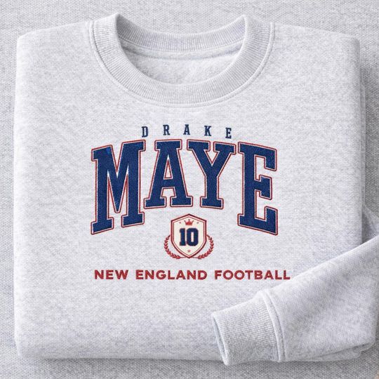 Discover Embroidered Maye New England Football Vintage Style Comfort Colors Sweatshirt,The Pats T-Shirt,Vintage New England Fan Gift Crewneck