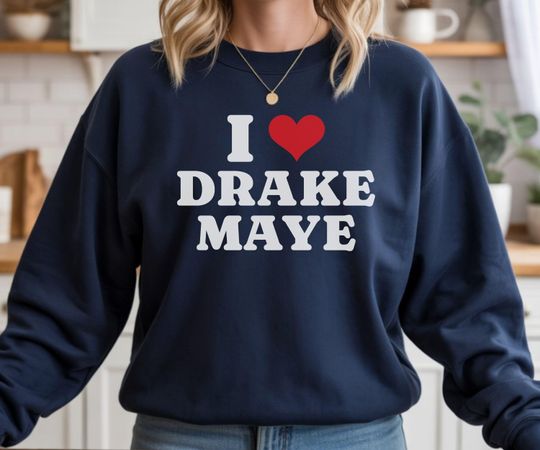Discover Drake Maye Sweatshirt, I love Drake Maye Football Jersey Style Crew