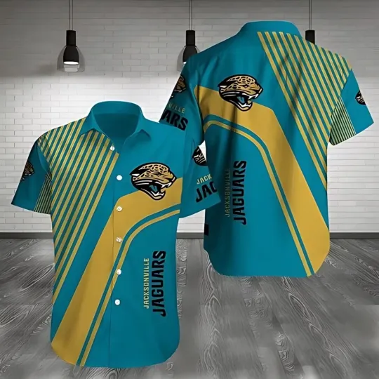 Discover Jacksonville Jaguars Game Day Stripes Hawaiian Shirt