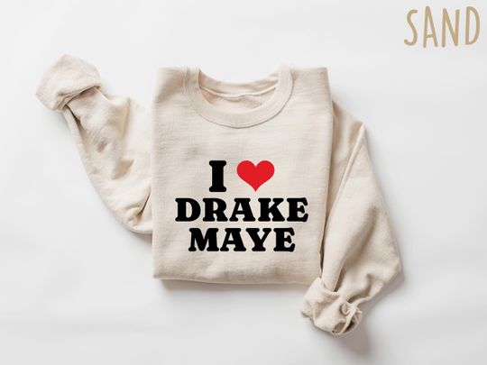 Discover Drake Maye Sweatshirt New England Football Crewneck, Viral I Love Drake Maye Shirt, Football Fan Gift Tee