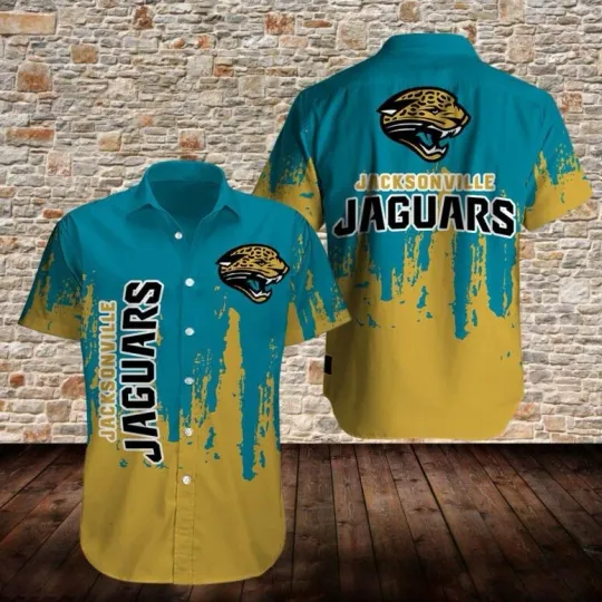 Jacksonville Football Paint Splash Hawaiian Shirt