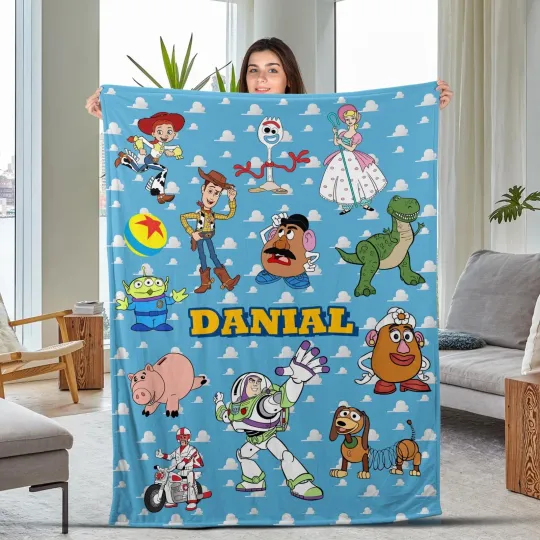 Discover Personalized Toy Story Blanket, Toy Story Characters Blanket, Baby Blanket Gift
