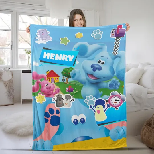 Discover Personalized Blue Clues Blanket, Blue Clues Birthday, Blue Clues Dog, Dog Lover
