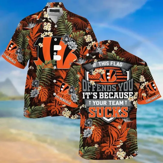 Discover Cincinnati Football Tropical Rivalry Hawaiian Shirt