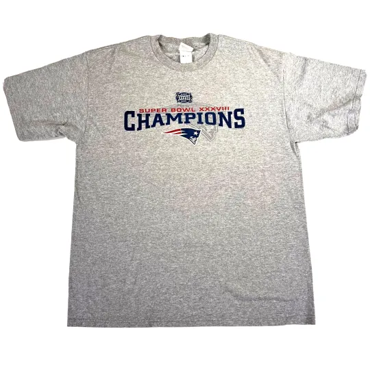 Discover Vintage 2001 New England Patriots Super Bowl Champions T-Shirt