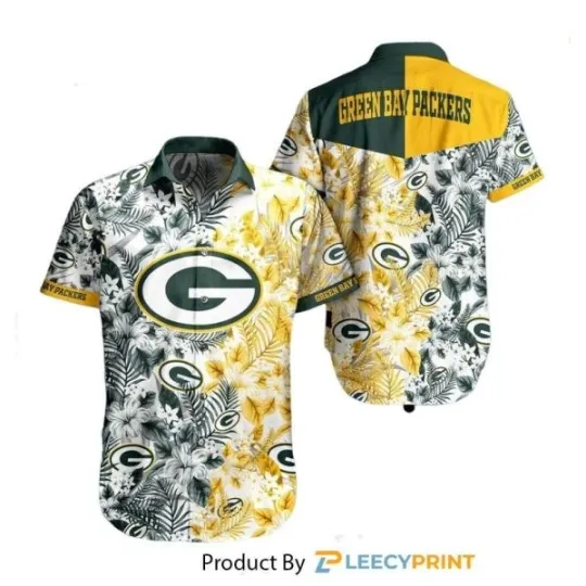 Discover Green Bay Football Hawaiian Shirt Beach Shirts Graphic Floral, Gift For Friends