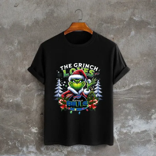 Discover The funny character Loves Buffalo Bills Christmas T-Shirt
