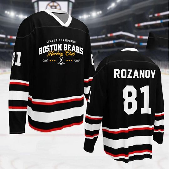 Discover Heated Rivalry Hockey Jersey, ROZANOV & HOLLANDER Hockey Jersey, Connor Storrie Shirt, Movie Inspired Shirt, Ilya Rozanov Shane Hollander