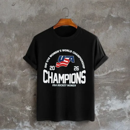 Discover USA Hockey 2026 U18 Women's World Champions T-Shirt