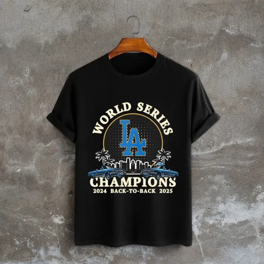 Discover Los Angeles Dodgers World Series Champions Back to Back T-Shirt