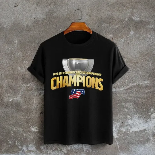 Discover USA Hockey 2026 U18 Women's World Champions T-Shirt