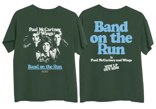 Discover P McCartney and Wings Band on the Run Photo T-Shirt