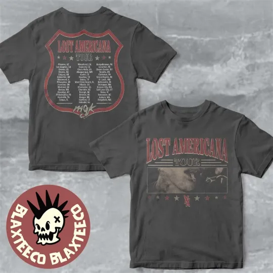 Discover Machine Gun Kelly MGK Lost Americana Tour 2025-2026 Double Sided T-Shirt
