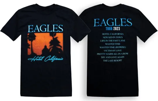 Discover The Eagles Hotel California 2023 Sunset Tour T-Shirt