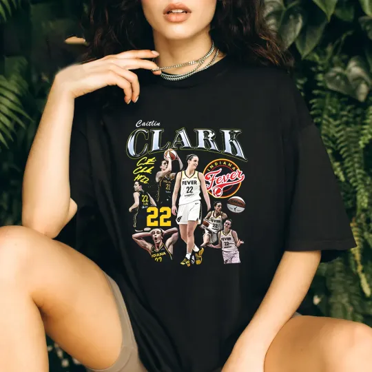 Discover Caitlin Clark Fan T-Shirt, Original Basketball Art T-Shirt