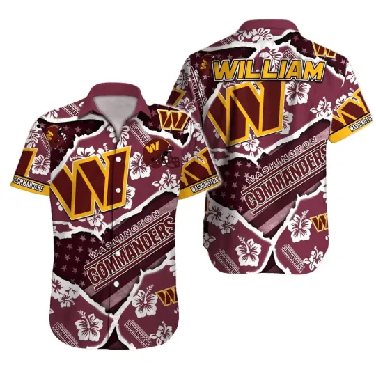 Discover Washington Football Floral Pride Hawaiian  Shirt Gift For Friends, For Fans
