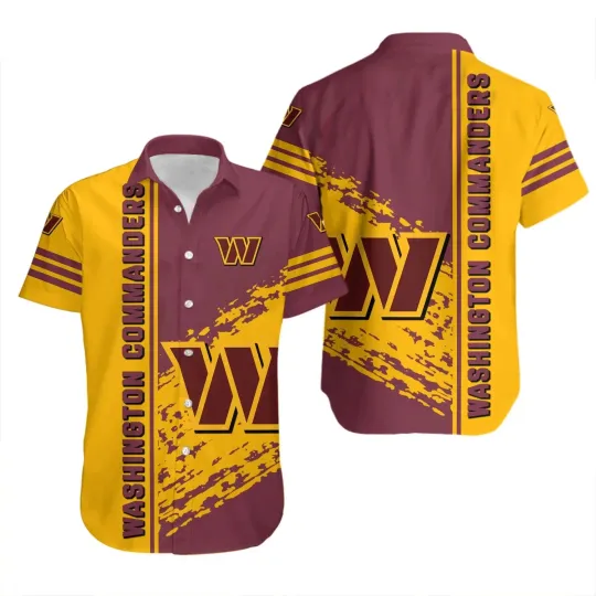 Discover Washington Football Bold Streak Hawaiian Shirt Gift For Friends, For Fans
