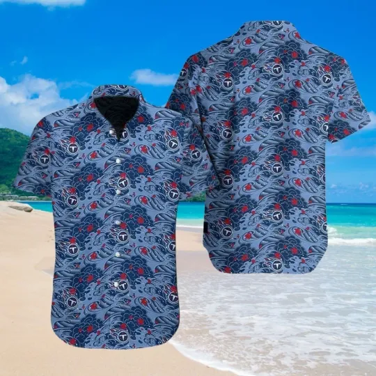 Discover Tennessee Football Ocean Wave Hawaiian Shirt Gift For Friends, For Fans