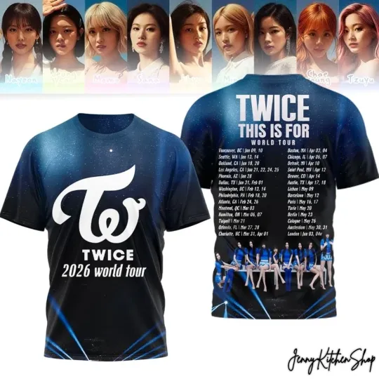 Discover Twice This Is For World Tour 2026 All Over Print T-Shirt