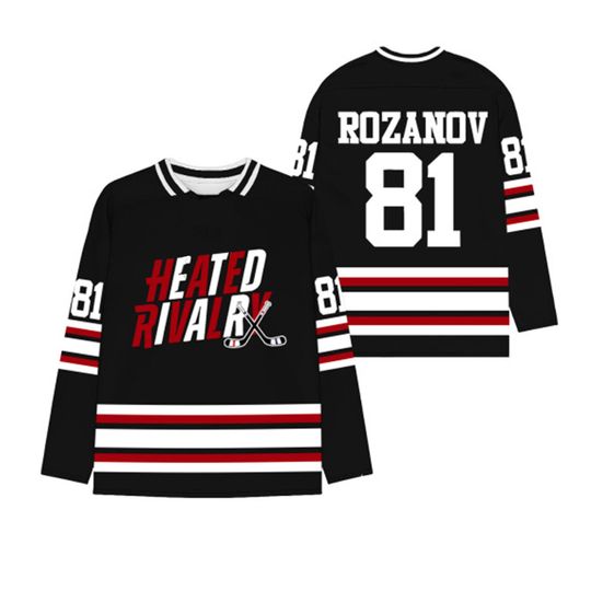 Discover Heated Rivalry Hockey Jersey, ROZANOV & HOLLANDER Hockey Jersey, Connor Storrie Shirt, Movie Inspired Shirt, Ilya Rozanov Shane Hollander
