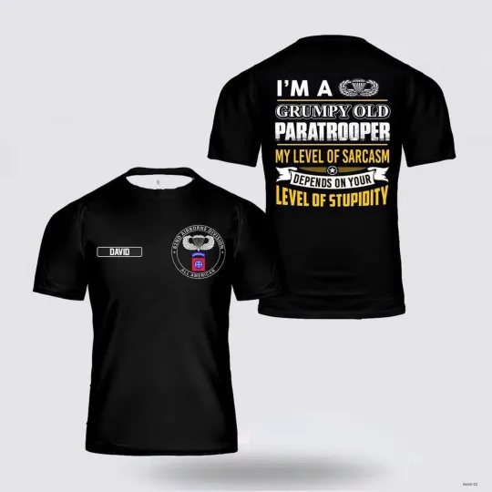 Discover Custom Name US Army 82nd Airborne T-Shirt Unisex Military Gift