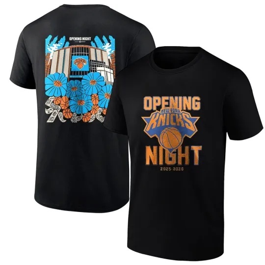 Discover Knicks Opening Night 2025-2026 Double Sided T-Shirt Bing Bong Art