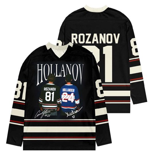 Discover Heated Rivalry Hockey Jersey, ROZANOV & HOLLANDER Hockey Jersey, Connor Storrie Shirt, Movie Inspired Shirt, Ilya Rozanov Shane Hollander