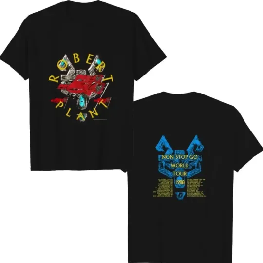 80's Robert Plant Non Stop Tour Go 1988 T-shirt