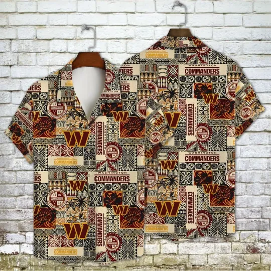 Discover Washington Football Tribal Patchwork Hawaiian Shirt Gift For Friends, For Fans