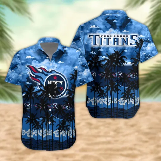 Discover Tennessee Football Palm Trees Sunset Hawaiian Shirt Gift For Friends, For Fans